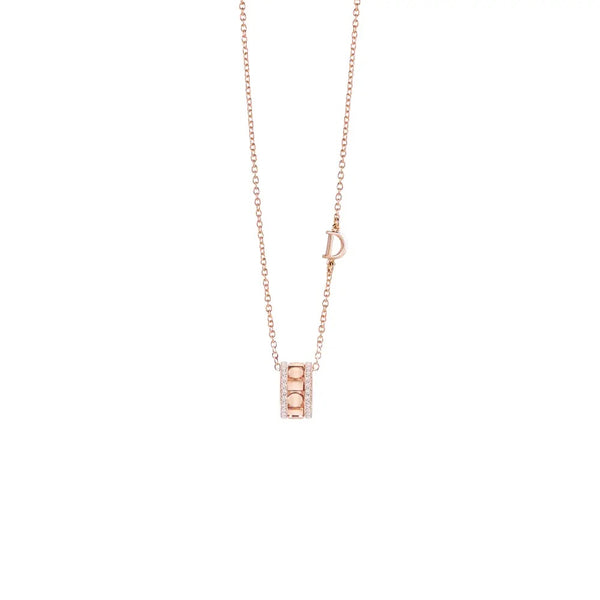 Belle Époque Reel Pink Gold and Diamonds Necklace, 5.7mm